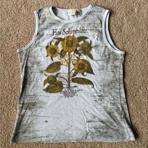 Vintage Y2k Graphic Flos Solisprolifer Grudge Aesthetic Tank Top Size Large